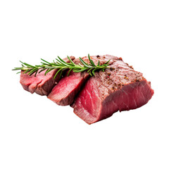 Wall Mural - Venison tenderloin meat isolated on a transparent background.