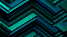 Abstract Chevron Pattern In Gradient Blues And Greens