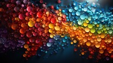 HD Wallpaper Featuring Opulent And Vibrant Clouds, Splatters, Circle Patterns, And A Textured Rainbow Background With A Complete Color Gradient.