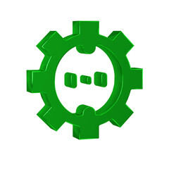 Wall Mural - Green Electrical outlet icon isolated on transparent background. Power socket. Rosette symbol.