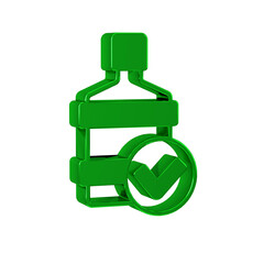 Wall Mural - Green Big bottle with clean water icon isolated on transparent background. Plastic container for the cooler.