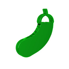 Poster - Green Eggplant icon isolated on transparent background.