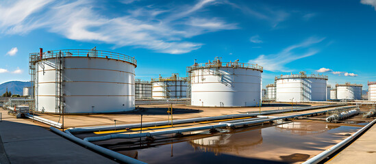 Petroleum storage tanks in oil storage terminal companies