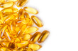 fish oil vitamin omega 3 on a white background