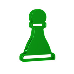 Poster - Green Chess icon isolated on transparent background. Business strategy. Game, management, finance.