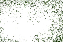 Background, Texture And Copy Space, Green Dots And Splashes.