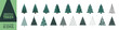Christmas trees. Christmas trees set. Flat design.