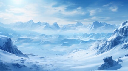 Poster - Winter landscape with stunning views that hides its secret secrets and stories game art