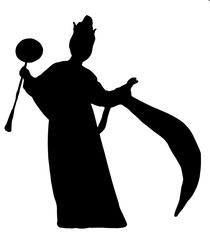 Wall Mural - silhouette of a traditional woman oriental illustration vector