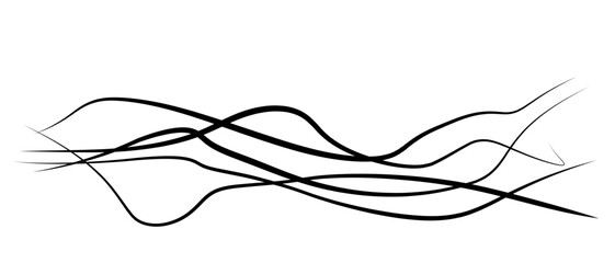 Leinwandbilder - wave curve, flow pattern, vector design element. Abstract dynamic stroke,
 linear graphic rays. Sound flow, energy trace, texture. Digital geometric movement.
