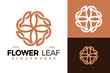 Flower leaf Logo design vector symbol icon illustration