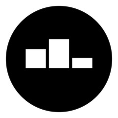 Poster - A winners podium symbol in the center. Isolated white symbol in black circle. Illustration on transparent background