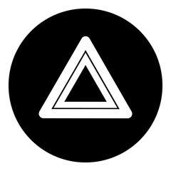 Poster - A emergency stop sign in the center. Isolated white symbol in black circle. Illustration on transparent background