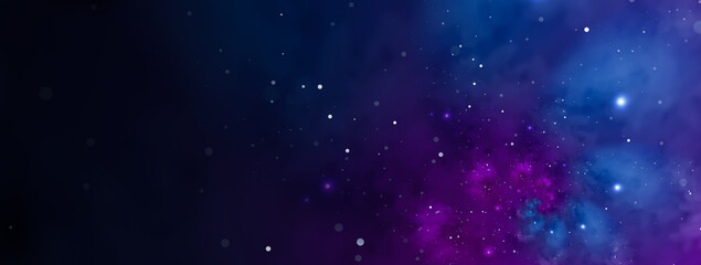 Starry blue sky. Abstract background with nebula, cosmo, and galaxy.
