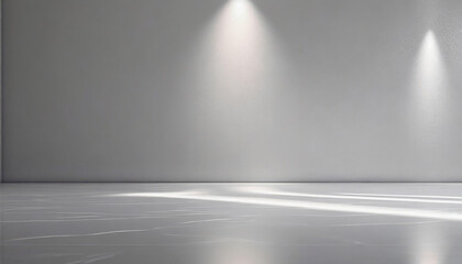 Wall Mural - light gray wall and smooth floor with interesting light reflections background for the presentation ai generated