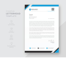 Wall Mural - Creative modern corporate letterhead design, new letterhead template, company business letterhead design