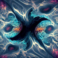 Poster - abstract colorful fractal patterned background