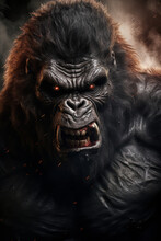 Face Of An Angry Monster Gorilla