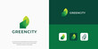 simple logo, green city building logo design concept