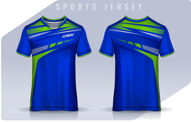 t-shirt sport design template, Soccer jersey mockup for football club. uniform front and back view.	