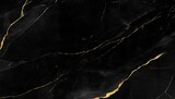 Fototapeta  - Textured of the black marble background. Gold and white patterned natural of dark gray marble texture.