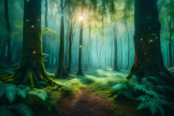 Wall Mural - forest in the forest