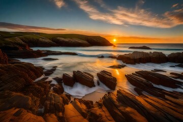 Wall Mural - sunset on the beach