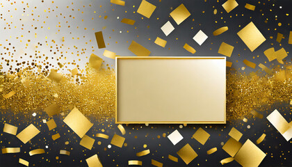 Wall Mural - golden rectangle confetti