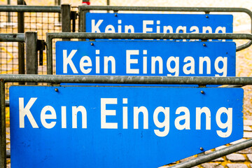 Sticker - no entrance - exit sign in germany - translation: exit - no entrance