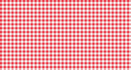 Red checkered pattern tablecloth