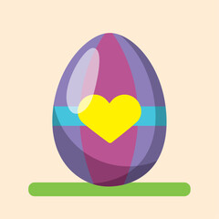 Wall Mural - Isolated colored realistic easter egg icon Vector