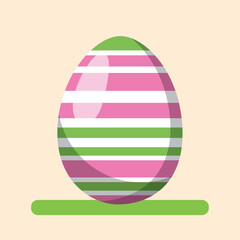 Wall Mural - Isolated colored realistic easter egg icon Vector