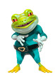 super frog is doing a hiphop pose