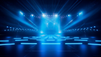 Canvas Print - empty stage with spotlights