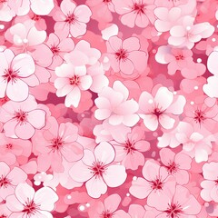 Poster - Cherry Blossom Petals Pattern