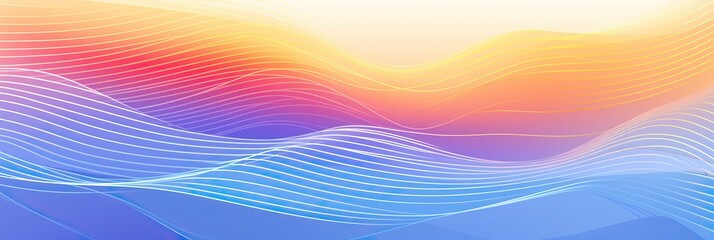 Poster - abstract colorful wave background