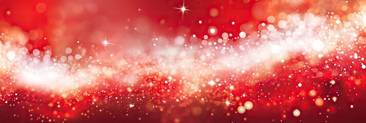Poster - red christmas lights background