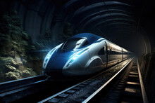 A State-of-the-art Bullet Train In The Tunnel