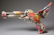 handmade paper gun. Generative AI