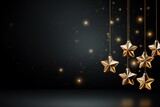 Fototapeta  - Christmas gift banner stars. Generative AI.