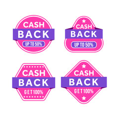 Cashback label collection template design