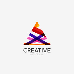 Aufkleber - Triangle abstract logo, business emblem icon