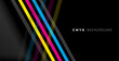 stylish cmyk colors dark banner with geometric stripes