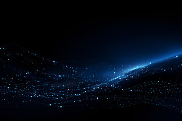 Poster - Abstract business futuristic background with glowing lines. Data technology
