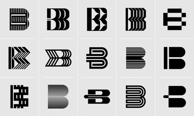 Wall Mural - Set of letter mark B logo design