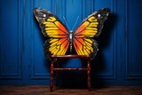 DIY Painted Butterlfy Chair Generative Ai