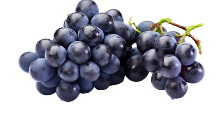 Wall Mural - Bunch of blue grapes dry isolated on transparent background, Generative ai