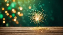 Colorful Firework Background With Bokeh Defocused Lights And Stars Feux D'artifices Angle 13 Juillet 2024 Seed Of Dandelion After Rain - Green And Red


