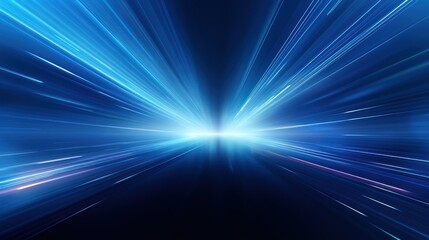 Poster - Abstract art, image of blue color with no texture.