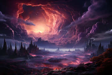 Poster - A conceptual artwork of a planet surrounded by a protective layer of gas clouds, hinting at the mysteries of outer space.  